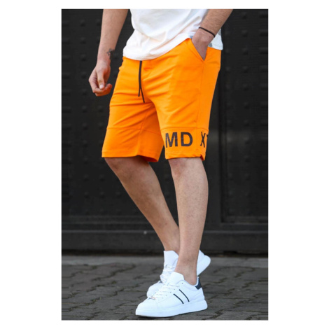 Madmext Men's Orange Printed Bermuda Shorts 5493