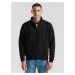 Black Men's Zip Neck Sweatshirt Fruit of the Loom