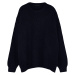 Trendyol Navy Blue Plus Size Oversize Fit Wide Fit Crew Neck Basic Knitwear Sweater