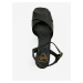 Čierne dámske kožené sandále Love Moschino