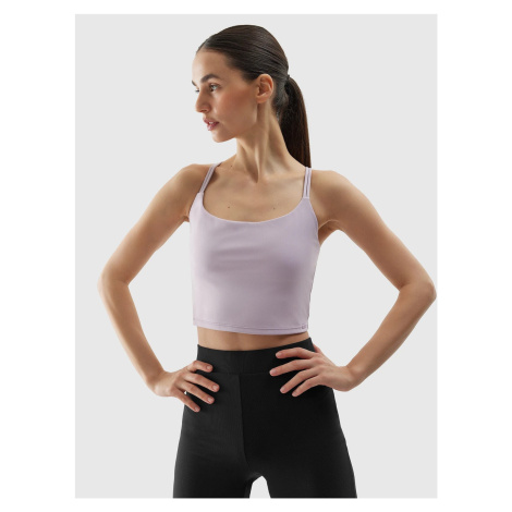 Women's 4F Recycled Fabric Yoga Crop Top - Purple