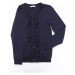 Navy blue sweatshirt for girls with a sweater cut
