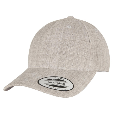 YP CLASSICS 5-PANEL PREMIUM COVERED CAP HEATHER GREY SNAPBACK CAP