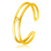Diamantový prsteň zo žltého 14K zlata - tenké otvorené ramená, číry briliant - Veľkosť: 52 mm