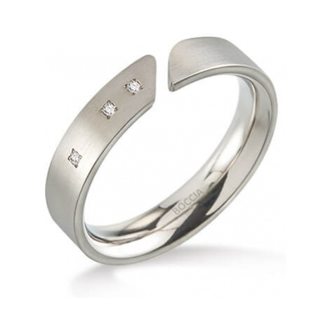 Boccia Titanium Titánový prsteň s diamantmi 0140-02 56 mm