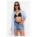 Trendyol Blue Denim Mini Shorts