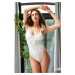 Trendyol Bridal White Brode Tulle and Lace Detailed Knitted Bodysuit With Snaps