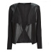 Only  ONLNEWSOUND FAUX LEATHER MIX BLAZER OTW  Bundy Čierna