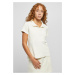 Women's towel polo shirt light white