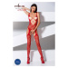 Passion BS075 Red - Bodystocking Farba: Červená