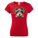 Dámské tričko s potlačou Knírač - tričko pre milovníkov psov