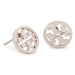 Tory Burch Náušnice Logo Circle Stud Earring 11165518 Strieborná