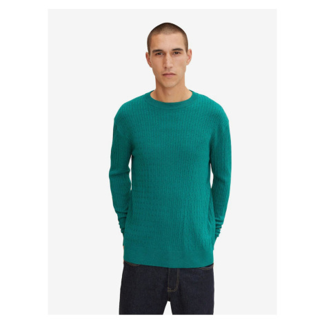 Green Men's Basic Sweater with Yak Wool Tom Tailor - Men