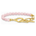 Thomas Sabo A2134-414-9-L19V Vergoldetes náramek with pink Beads