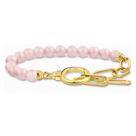 Thomas Sabo A2134-414-9-L19V Vergoldetes náramek with pink Beads