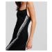 Šaty Karl Lagerfeld Logo Tape Jersey Dress Čierna