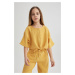 DEFACTO Girls' Short Sleeve Blouse