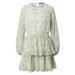 Gina Tricot Šaty 'Amber'  pastelovo zelená / biela