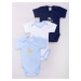 Yoclub Kids's Short Sleeve Bodysuits 3-Pack BOD-0002C-A13K