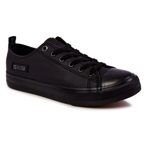 BIG STAR SHOES Pánske tenisky s nízkym koženým koženým teniskou veľká hviezda