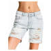 Light blue denim shorts a'la Bermuda