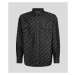 Košeľa Karl Lagerfeld Unisex Aop Logo Denim Shirt Čierna