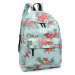 Konofactory Modrý kvetovaný ruksak do školy „Roses“ 11L