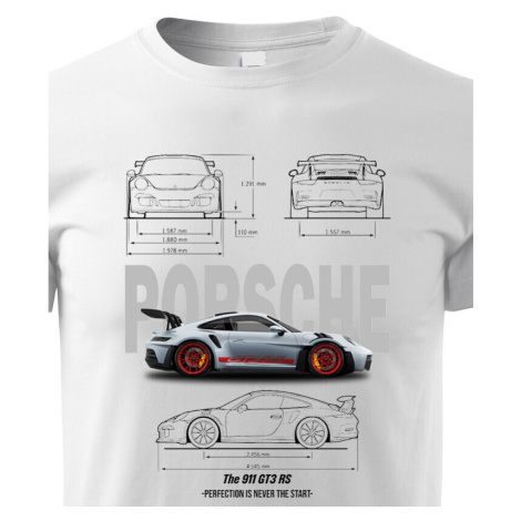 Detské tričko Porsche 911 GT3 RS - kvalitná tlač a rýchle dodanie