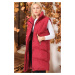 Z6743 DEWBERRY LADIES' VEST-PLAIN BURGUNDY