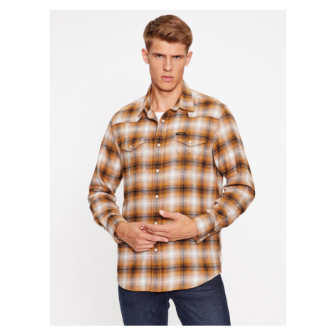 Wrangler džínsová košeľa Western 112341159 Hnedá Regular Fit