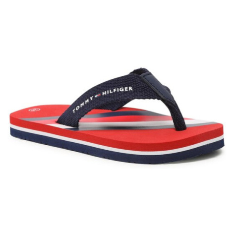 Tommy Hilfiger Žabky Stripes Flip Flop T3B8-32920-0058 M Tmavomodrá