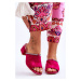 High heeled suede slippers S.Barski Fuchsia