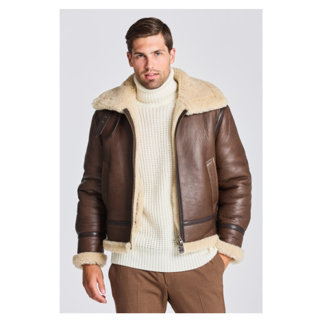 BUNDA GANT D2. SHEARLING JACKET RICH BROWN