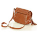 Kožená camel crossbody kabelka L27e