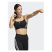 Adidas Športová podprsenka adidas Aeroreact Training Light-Support 3-Stripes Bra HC7862 Čierna