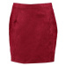 Ilia Červená semišové-kožená sukňa