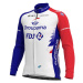 ALÉ Cyklistický dres s dlhým rukávom zimný - GROUPAMA FDJ 2021 - červená/biela/modrá