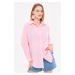 armonika Women's Dust Pink Oversize Long Basic Shirt