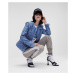 Bunda Karl Lagerfeld Boucle Jacket W/ Fringes Modrá