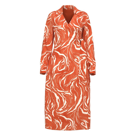 SELECTED FEMME Košeľové šaty 'SIRINE'  oranžová / biela