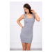 Dress with ruffles on hangers gray