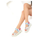 Soho Women's White-Multi Sandals 19028