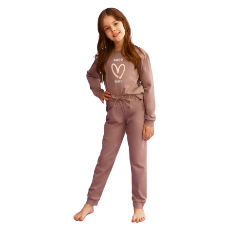 Dívčí pyžamo model 16179546 Hnědá 104 - Taro