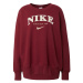 Nike Sportswear Mikina  béžová / vínovo červená / biela