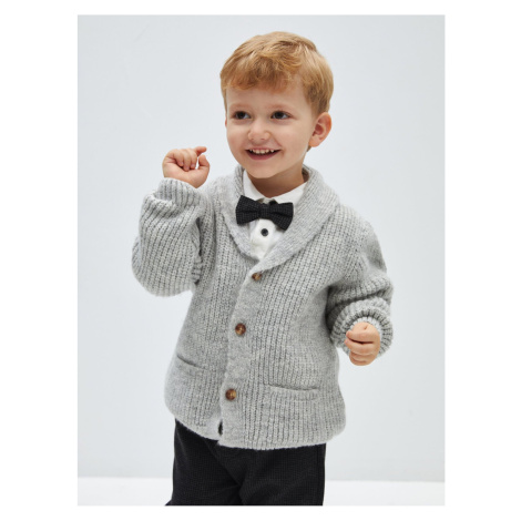 LC Waikiki Shawl Collar Basic Baby Boy Knitwear Cardigan