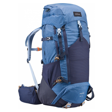 FORCLAZ Dámsky batoh Trek 500 na treking v horách 50+10 litrov modrý MODRÁ