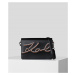 Kabelka Karl Lagerfeld K/Signature Whip Shoulderbag Čierna
