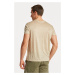 TRIČKO GANT LINEN REGULAR T-SHIRT CONCRETE BEIGE