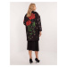 Black women's coat with print