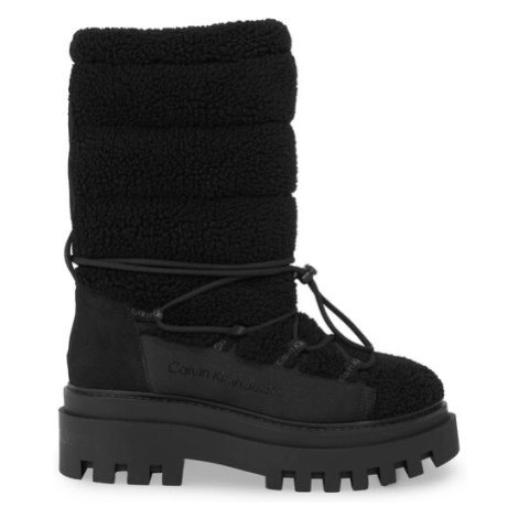 Calvin Klein Jeans Snehule Flatform Snow Boot Sherpa Wn YW0YW01195 Čierna